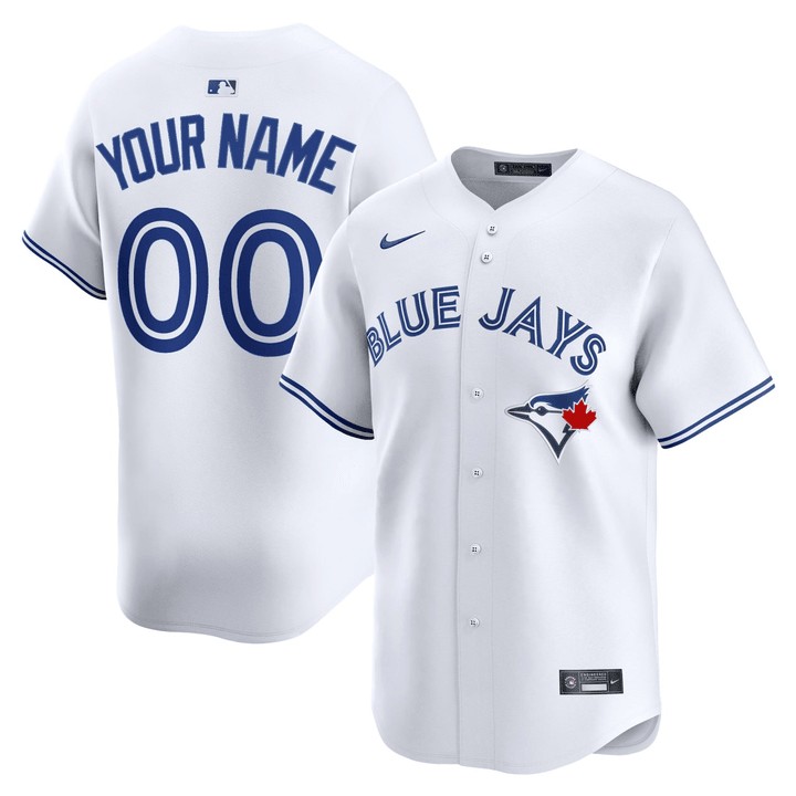 Toronto Blue Jays White Limited Custom Jersey - All Stitched