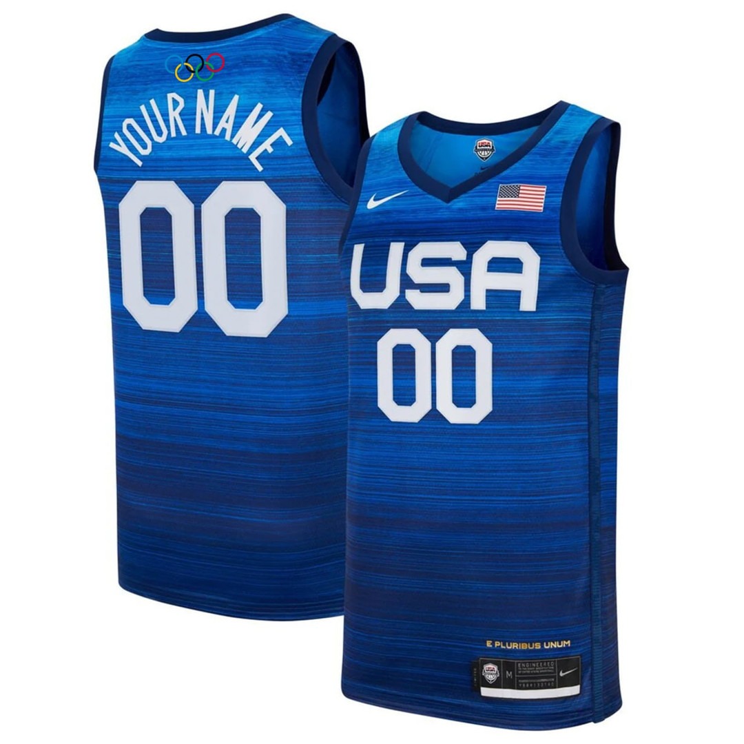 Team USA Basketball 2024 Olympic Custom Jersey - All Stitched