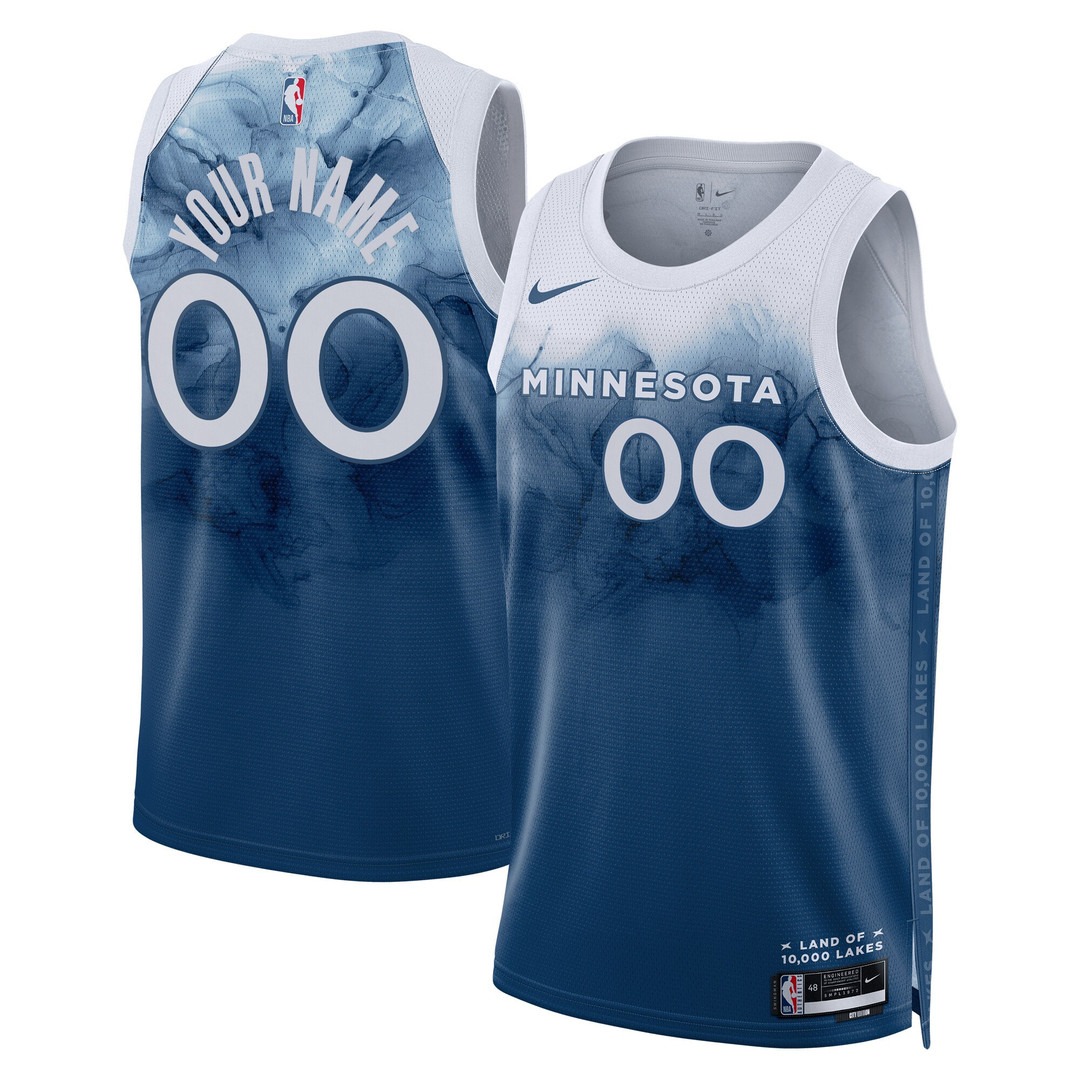 Minnesota Timberwolves 2024 City Edition Custom Jersey – All Stitched