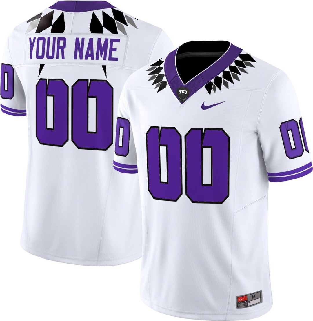 TCU Horned Frogs Football White F.U.S.E. Limited Custom Jersey - All Stitched