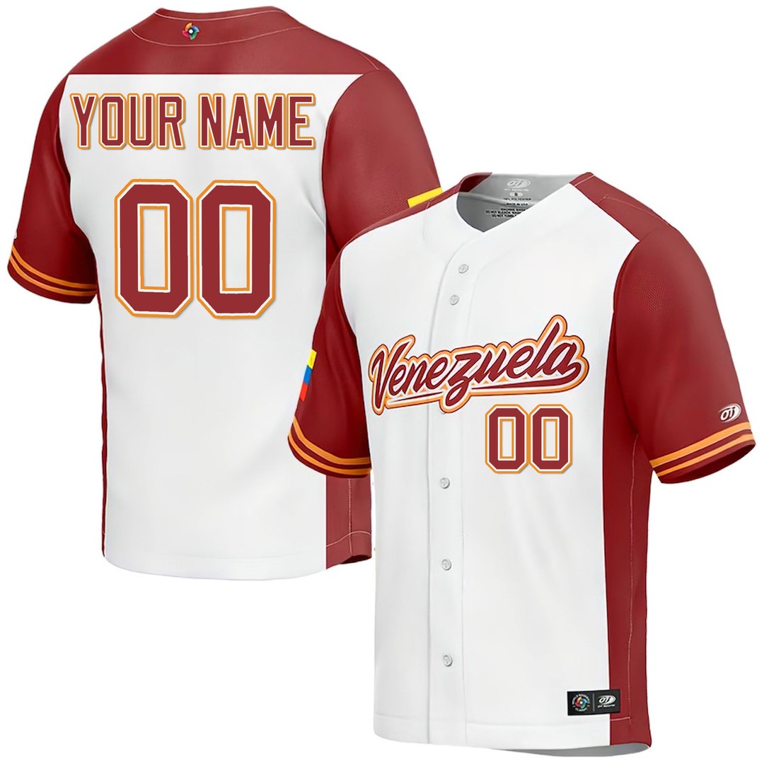 Venezuela 2023 World Baseball Classic Custom Jersey White - All Stitched