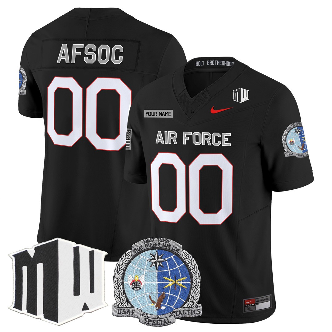 Air Force Falcons 2024 Vapor Limited Custom Jersey Power Legacy - All Stitched