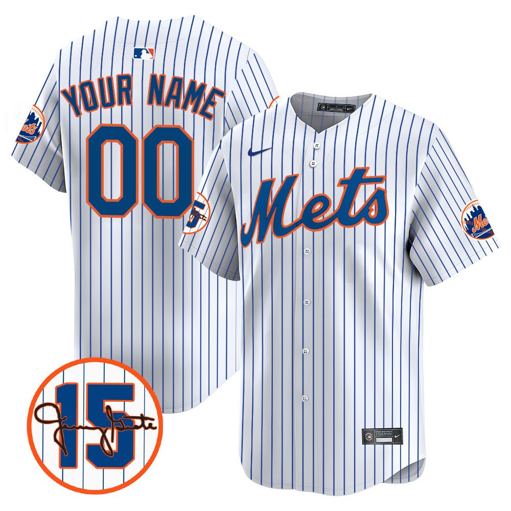 New York Mets Custom White Jerry Grote Patch Vapor Premier Limited Stitched Jersey