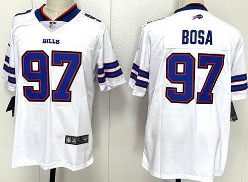 Men's Buffalo Bills #97 Joey Bosa Limited White Vapor Jersey