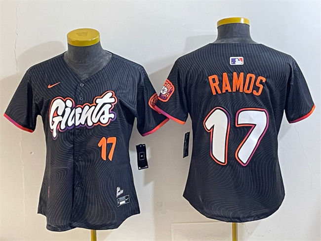 Youth San Francisco Giants #17 Heliot Ramos Anthracite 2025 City Connect Limited Stitched Baseball Jersey