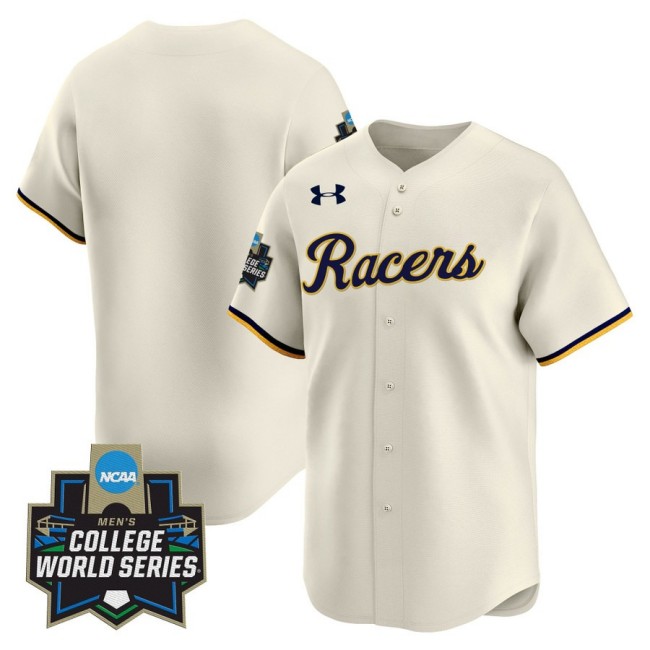 Men's Murray St. Racers Team Blank Cream 2025 NCAA Baseball MCWS Limited Jersey - All Stitched