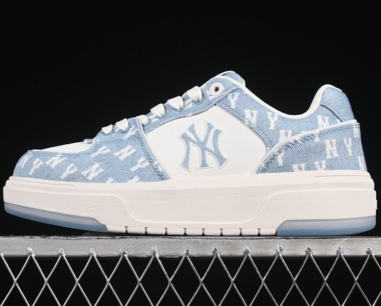 New York Yankees MLB Chunky Liner Denim Monogram SL White Blue 3ASXV015N50BLS