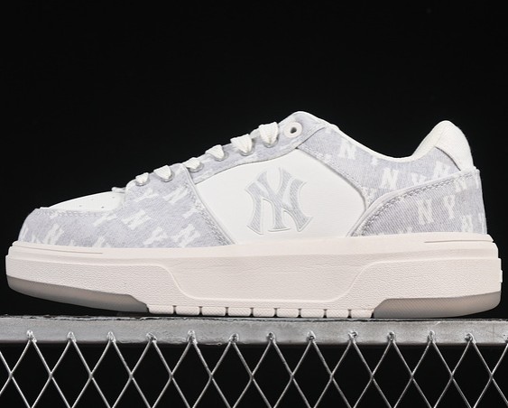 New York Yankees MLB Chunky Liner Denim Monogram SL White Grey 3ASXV015N50GRS