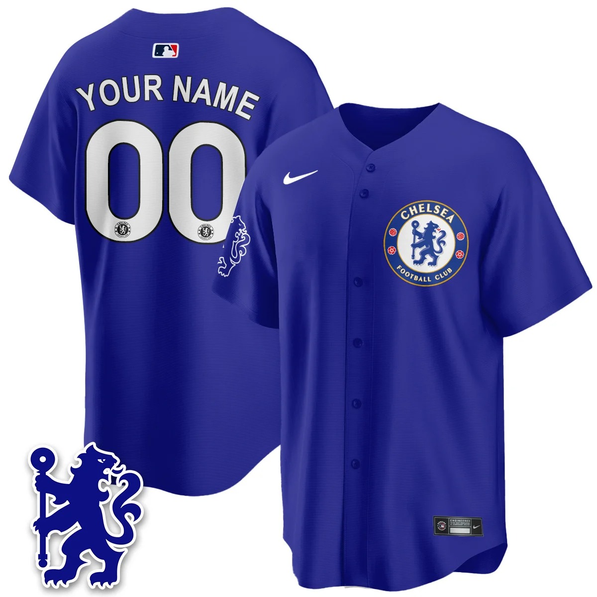 Chelsea Nike 2025 Soccer x MLB Limited Custom Jersey Royal Stitched