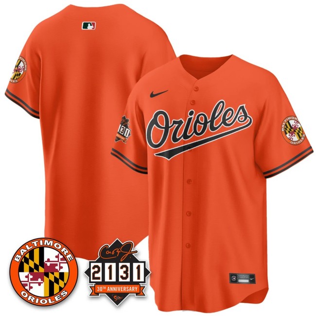 Men's Baltimore Orioles Nike '30th of 2131 Limited Stitched Jersey Orange