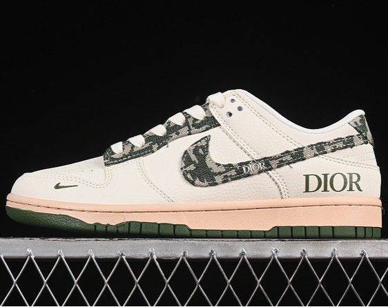 Nike SB Dunk Low x Dior Green Camo White FC1688-226 Sneakers