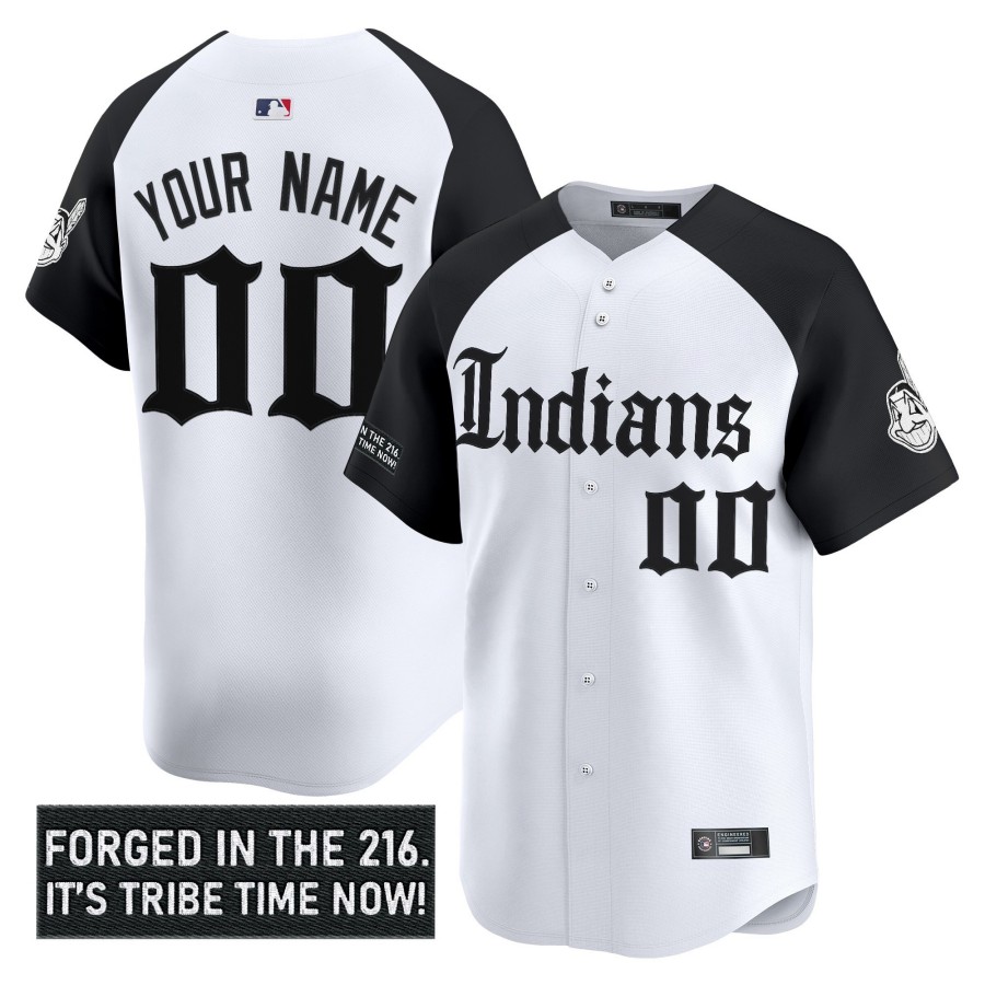 Cleveland Indians Custom 'Gothic Iron Edition' Nike Limited MLB Jersey Alternate V2 - All Stitched