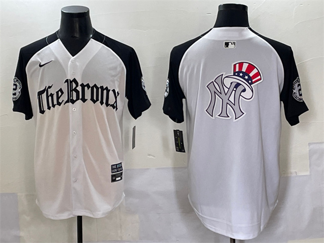 Men's New York Yankees Team Big Logo White Black 'Gothic Legacy Edition' Vapor Premier Limited Stitched Baseball Jerseys