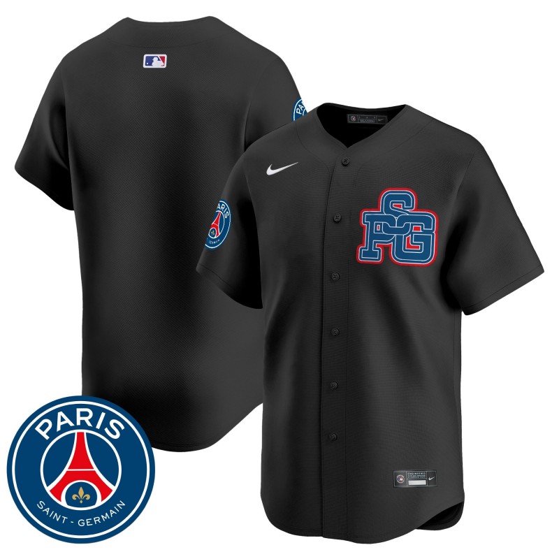 Paris Saint-Germain Team Nike Black 2025 Vapor Stitched Baseball Jersey