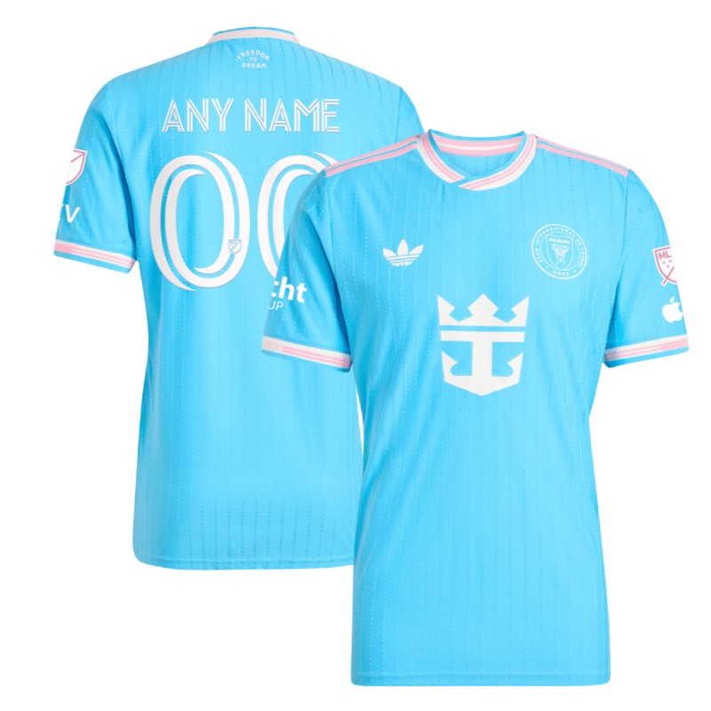 Custom adidas Inter Miami CF 2025 Euforia Soccer Jersey Blue - Printed