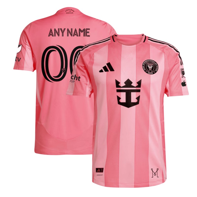 Custom adidas Inter Miami CF 2025 Euforia Soccer Jersey Light Pink - Printed