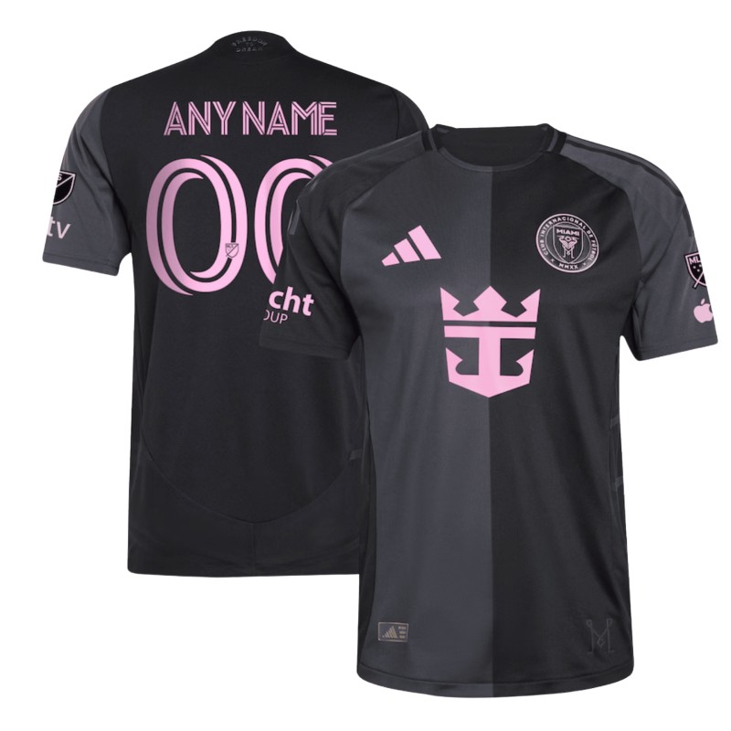 Custom adidas Inter Miami CF 2025 Euforia Soccer Jersey Black - Printed