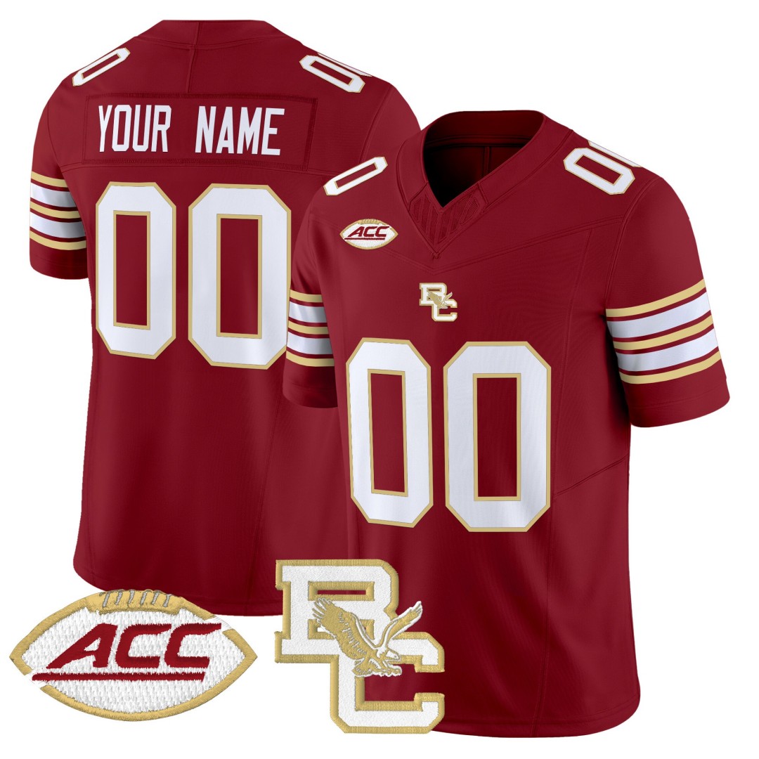 Boston College Eagles Custom 2025 FUSE Vapor Limited Football Jersey Maroon - All Stitched