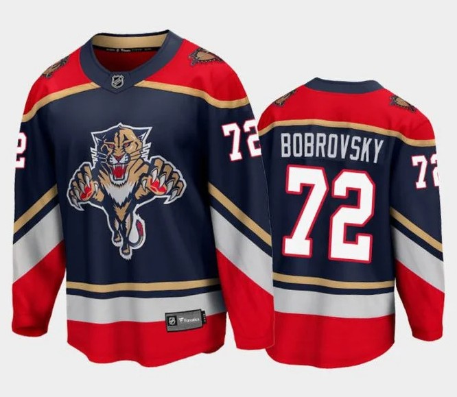 Men's Florida Panthers Custom Blue Stitched Hockey Jersey