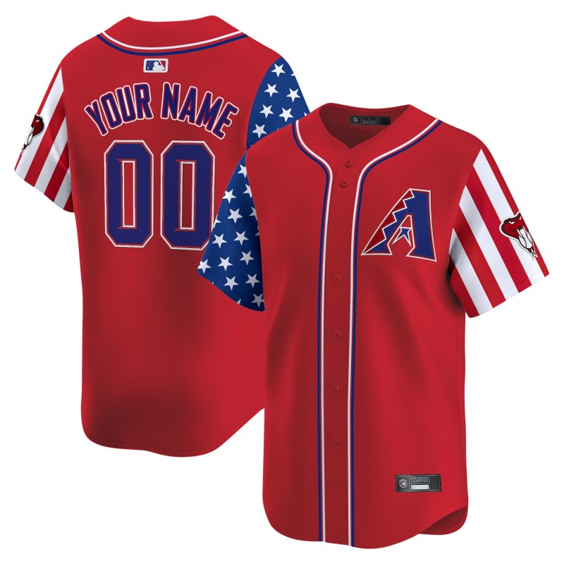 Arizona D-Backs Active Player Custom Red Independence Day Vapor Premier Limited Stitched Baseball Jersey