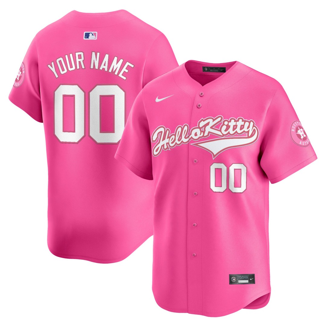 Houston Astros Hello Kitty Pink Vapor Premier Limited Custom Jersey - All Stitched