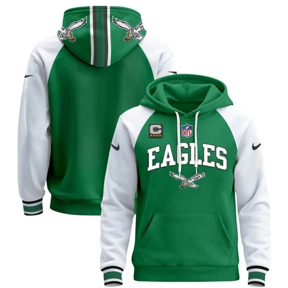 Men's Philadelphia Eagles Kelly Green Alternate Hoodie V1 – Stitched
