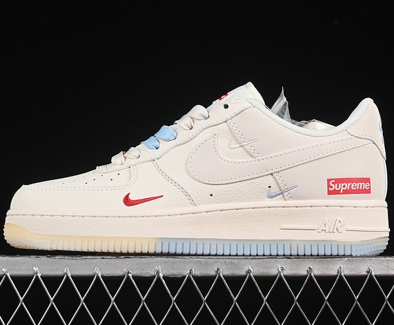 Nike Air Force 1 07 Low Supreme White Blue XX3168-179 Sneaker