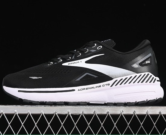 Men's Brooks Glycerin 19 Black White Silver Neutral Running Shoe 1103661D056