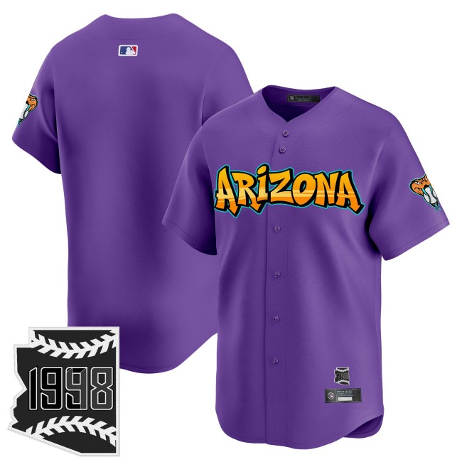 Men's Arizona Diamondbacks Black 'Graffiti Desert Ink Edition' Purple Limited Stitched Baseball Jersey