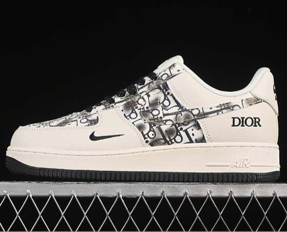 Nike Air Force 1 '07 Low Dior Grey Black Beige DF0188-064 Sneaker