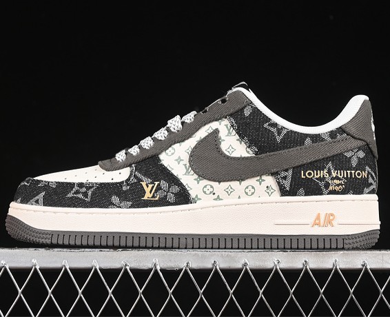 Nike Air Force 1 '07 LV8 Low White/ Grey/ Black/ Gold JJ2508-703 Sneaker