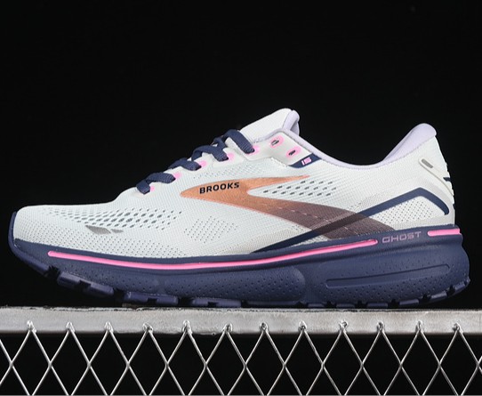 Brooks Ghost 15 White Blue Purple Pink 1203801B492 Running Shoes Sneaker