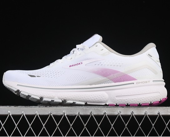 Brooks Ghost 15 White Oyster Viola 1203801B195 Running Sneaker