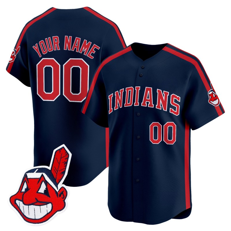 Cleveland Indians Ricky 'Wild Thing' Vaughn Custom Vapor Premier Limited Jersey Navy - All Stitched