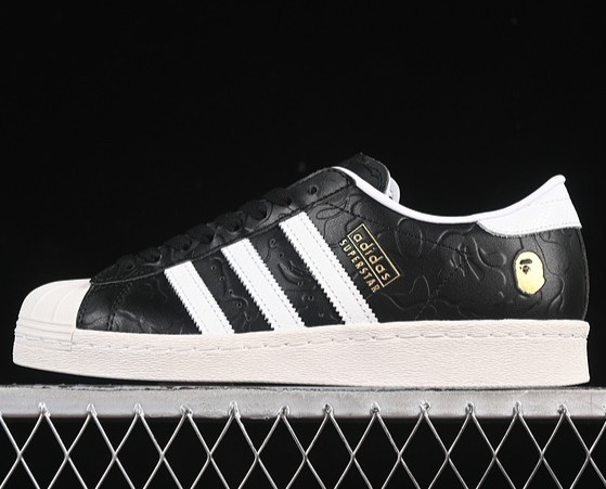 adidas Superstar atmos x BAPE 25th JQ3666 Core Black/ Footwear White/ Off White Sneaker