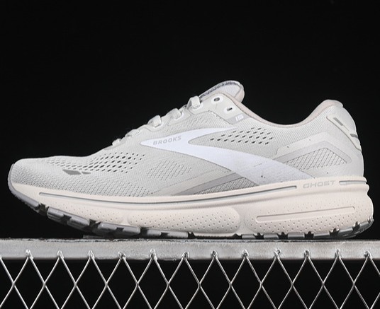 Brooks Ghost 15 Gray White Cream Road Running Jogging Shoes 1103931D-161 Sneaker
