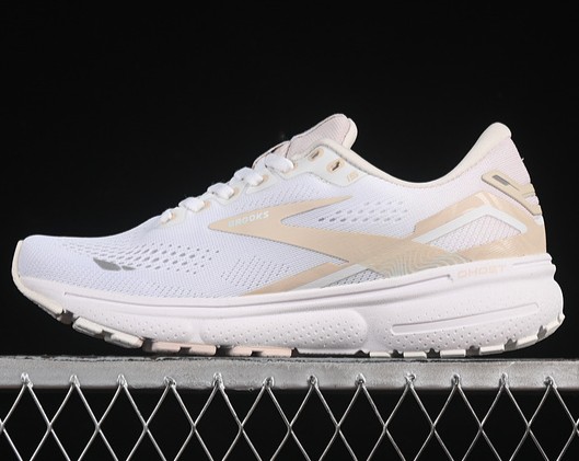 Brooks Ghost 15 White Beige Road Running Shoes 1203801B013 Sneaker