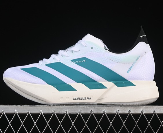adidas Adizero Adios Pro 4 Cloud White Pure Teal Carbon JR1267 Sneaker