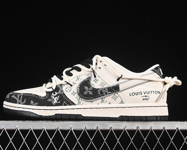 Nike SB Dunk Low LV White Black Grey YX5066-338 Sneaker