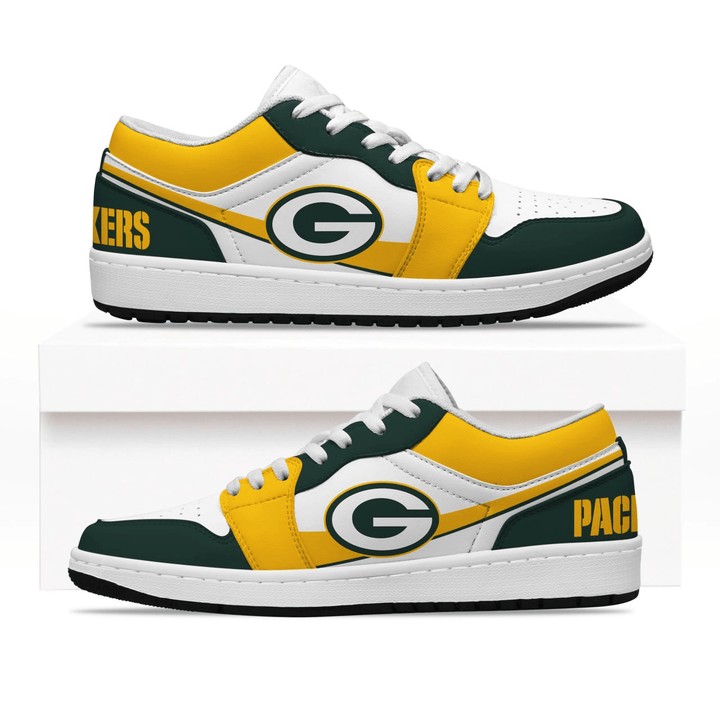 Green Bay Packers Green Yellow White Sneaker Shoes