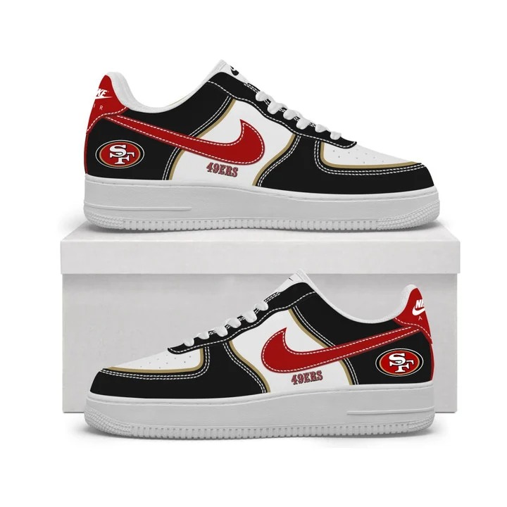 San Francisco 49ers Black Red White Sneaker Shoes
