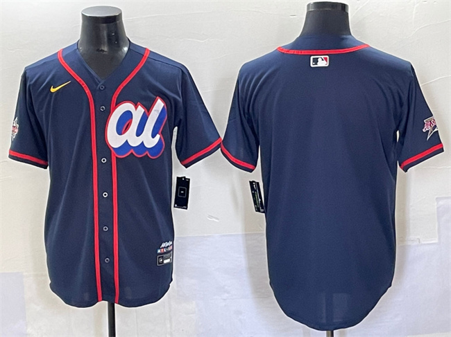 Men's American League Blank Navy 2025 All-Star Home Run Derby Limited Stitched Baseball Jersey