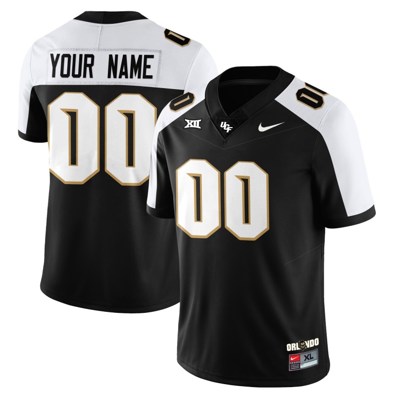 UCF Knights Custom Black White Nike 2025 Core Uniforms Stitched Football Jersey