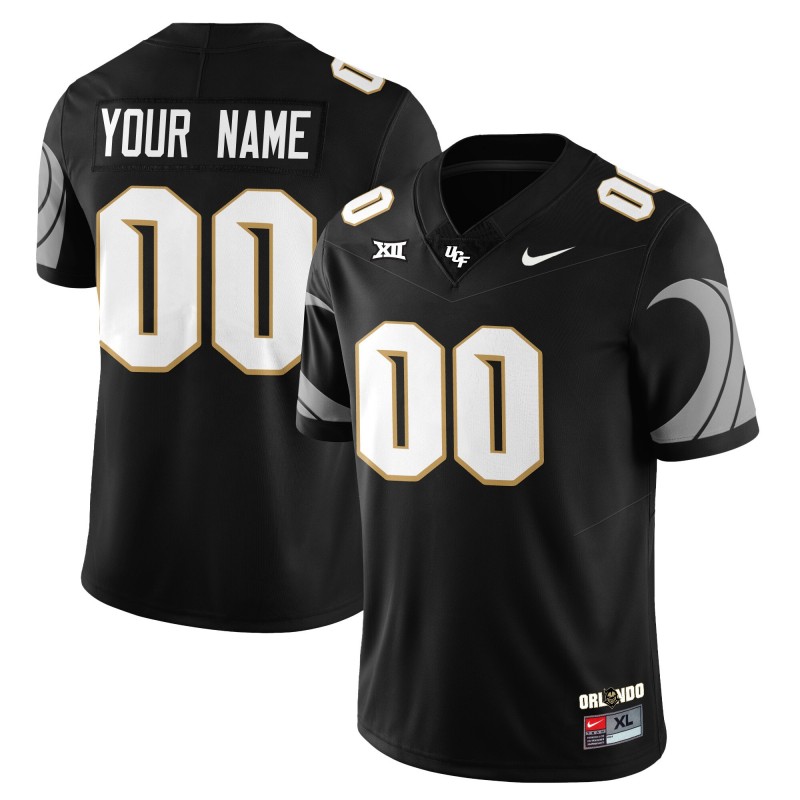 UCF Knights Custom Black Nike 2025 Core Uniforms Stitched Football Jersey