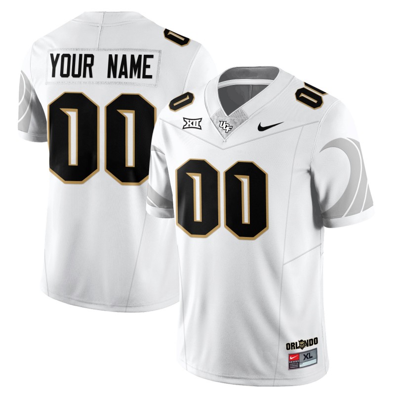 UCF Knights Custom White Nike 2025 Core Uniforms Stitched Football Jersey