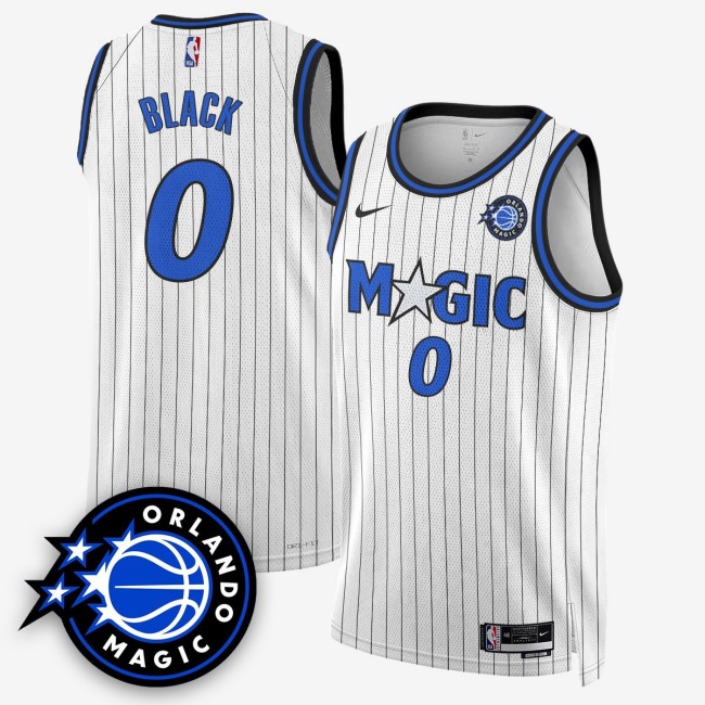 Men's Orlando Magic #0 Anthony Black New Generation of Magic White Stitched Basketball Swingman Jersey
