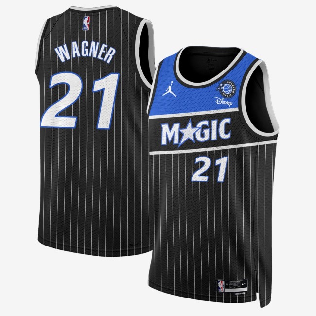 Men's Orlando Magic #21 Moritz Wagner New Generation of Magic Black Stitched Basketball Swingman Jersey