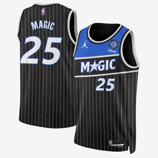 Men's Orlando Magic #25 Magic New Generation of Magic Black Stitched Basketball Swingman Jersey