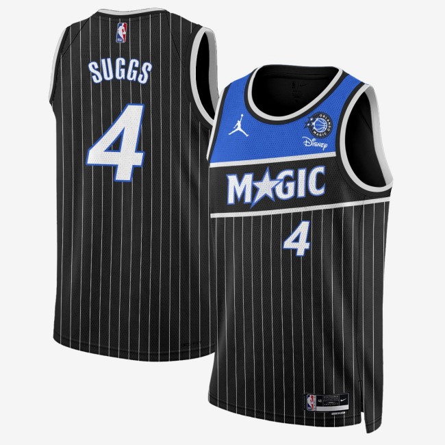Men's Orlando Magic #4 Jalen Suggs New Generation of Magic Black Stitched Basketball Swingman Jersey