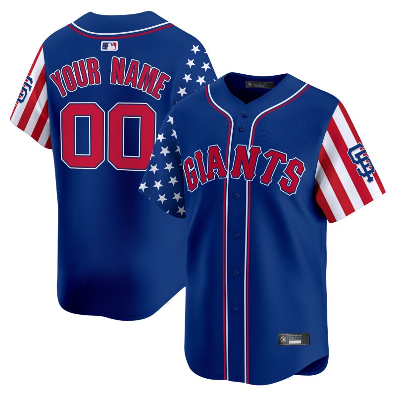 San Francisco Giants Active Player Custom Royal 2025 Independence Day Vapor Premier Limited Stitched Jersey